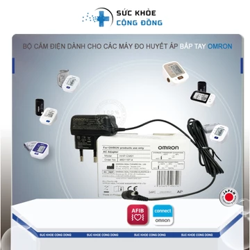 Bộ đổi nguồn (bộ chuyển đổi nguồn điện) loại biến đổi tĩnh điện,dùng cho máy đo huyết áp Omron- AC Adapter