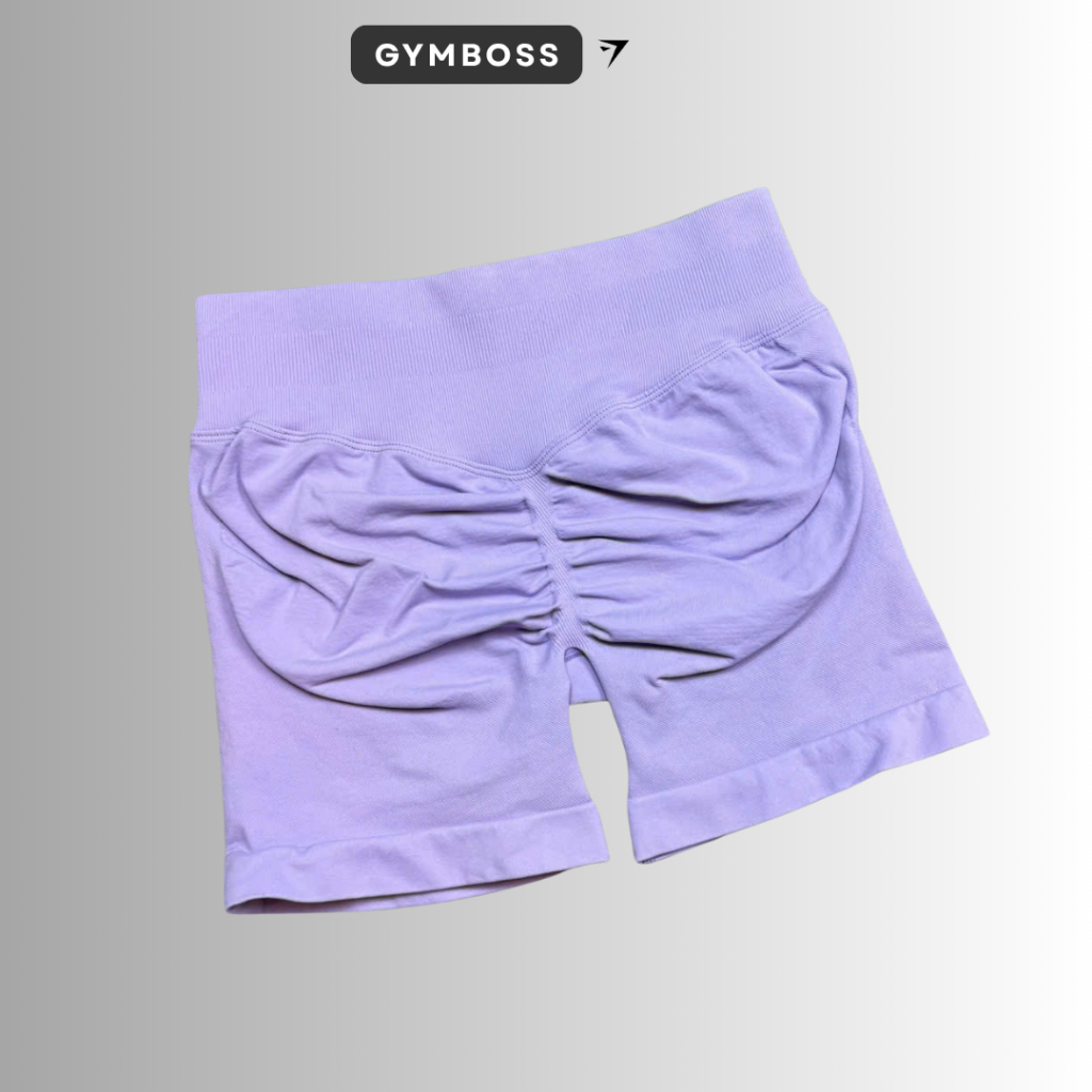 Quần Đùi Tập Gym Yoga Cạp Thấp 7cm Chun Mông Chất Liệu Dệt Elats Co Giãn,Tôn From,Tôn Dáng GB112