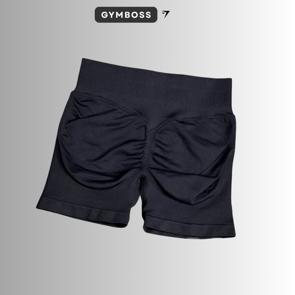 Quần Đùi Tập Gym Yoga Cạp Thấp 7cm Chun Mông Chất Liệu Dệt Elats Co Giãn,Tôn From,Tôn Dáng GB112