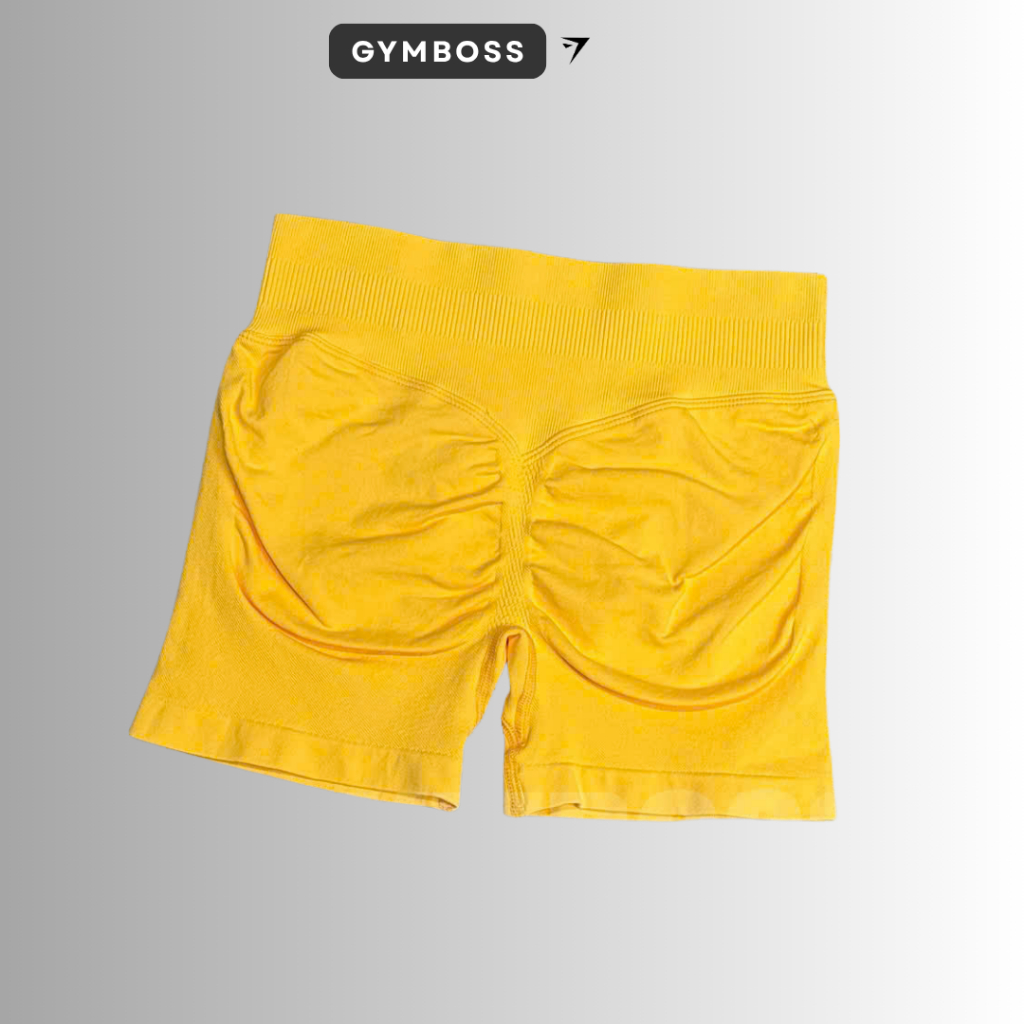 Quần Đùi Tập Gym Yoga Cạp Thấp 7cm Chun Mông Chất Liệu Dệt Elats Co Giãn,Tôn From,Tôn Dáng GB112