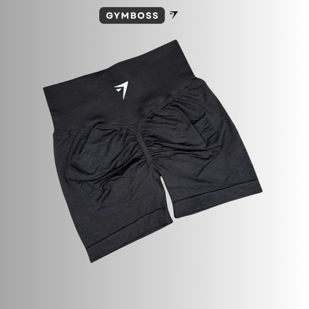 Quần đùi tập gym,yoga cạp cao ống vừa,Chất liệu dệt kim 10% elastano dày dặn tôn form co giãn thoải mái GB131