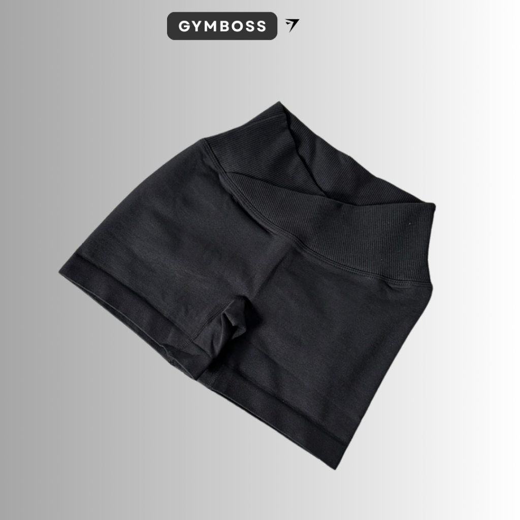 Quần Short Đùi Nữ Tập Gym Yoga Nâng Mông,Chất Dệt Kim 4 Chiều Cạp Chéo Cá Tính Chun Mông Tôn Dáng GB116