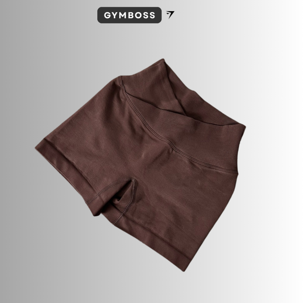 Quần Short Đùi Nữ Tập Gym Yoga Nâng Mông,Chất Dệt Kim 4 Chiều Cạp Chéo Cá Tính Chun Mông Tôn Dáng GB116