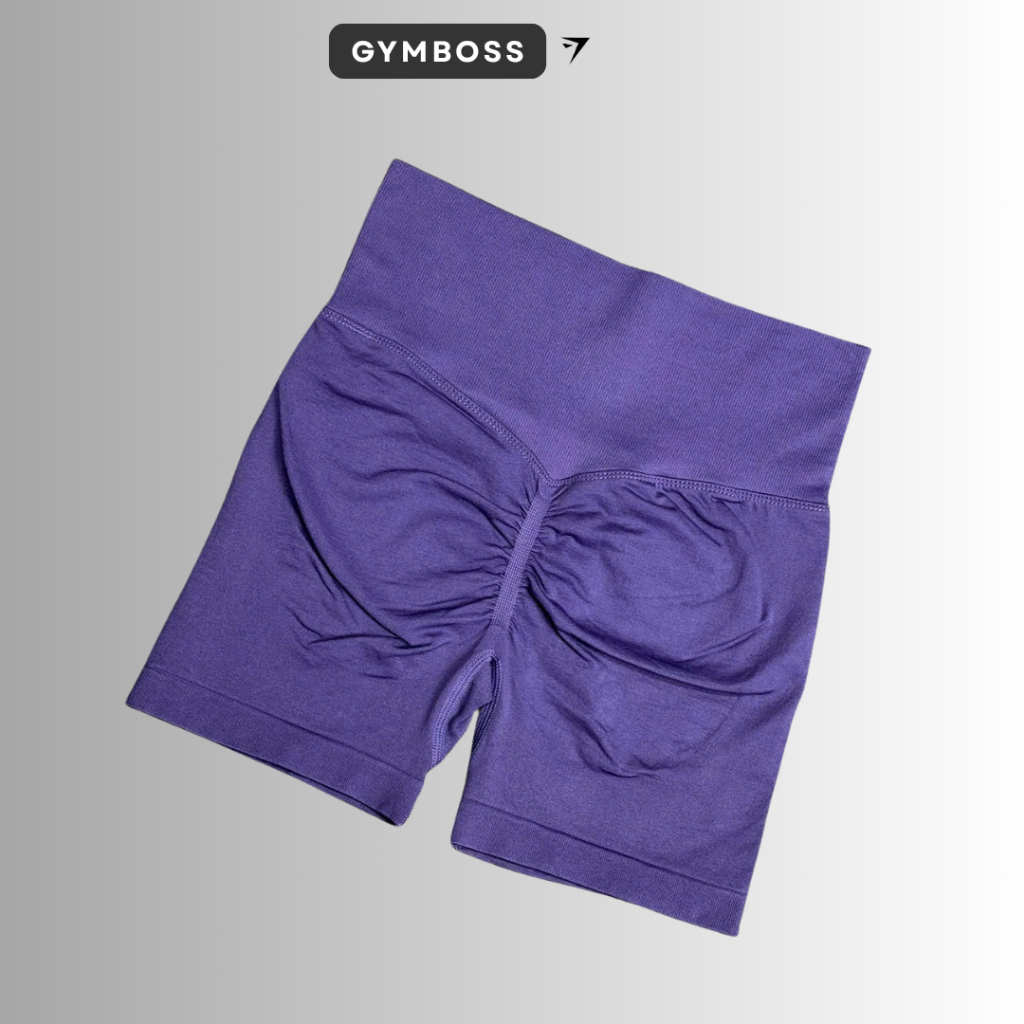 Quần Short Đùi Nữ Tập Gym Yoga Nâng Mông,Chất Dệt Kim 4 Chiều Cạp Cao Chắc Chắn Chun Mông Tôn Dáng GB111