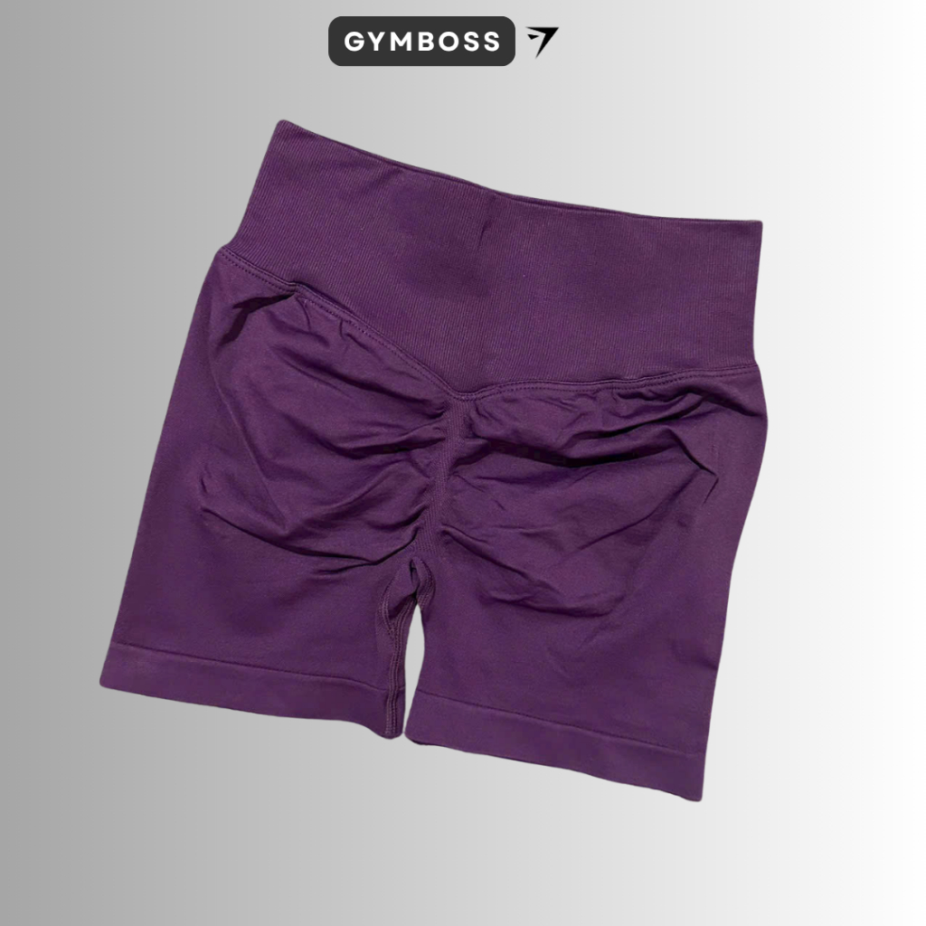 Quần short đùi tập gym,yoga chất liệu dệt kim 10% elastano dày dặn mềm mịn co giãn thoải mái GB114