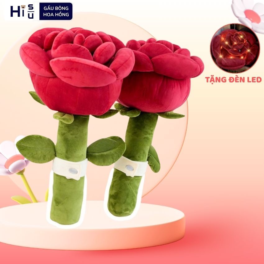 Gấu bông hoa hồng khổng lồ làm quà tặng cho bạn gái,người yêu dịp sinh nhật, ngày lễ valentine kích thước 65Cm