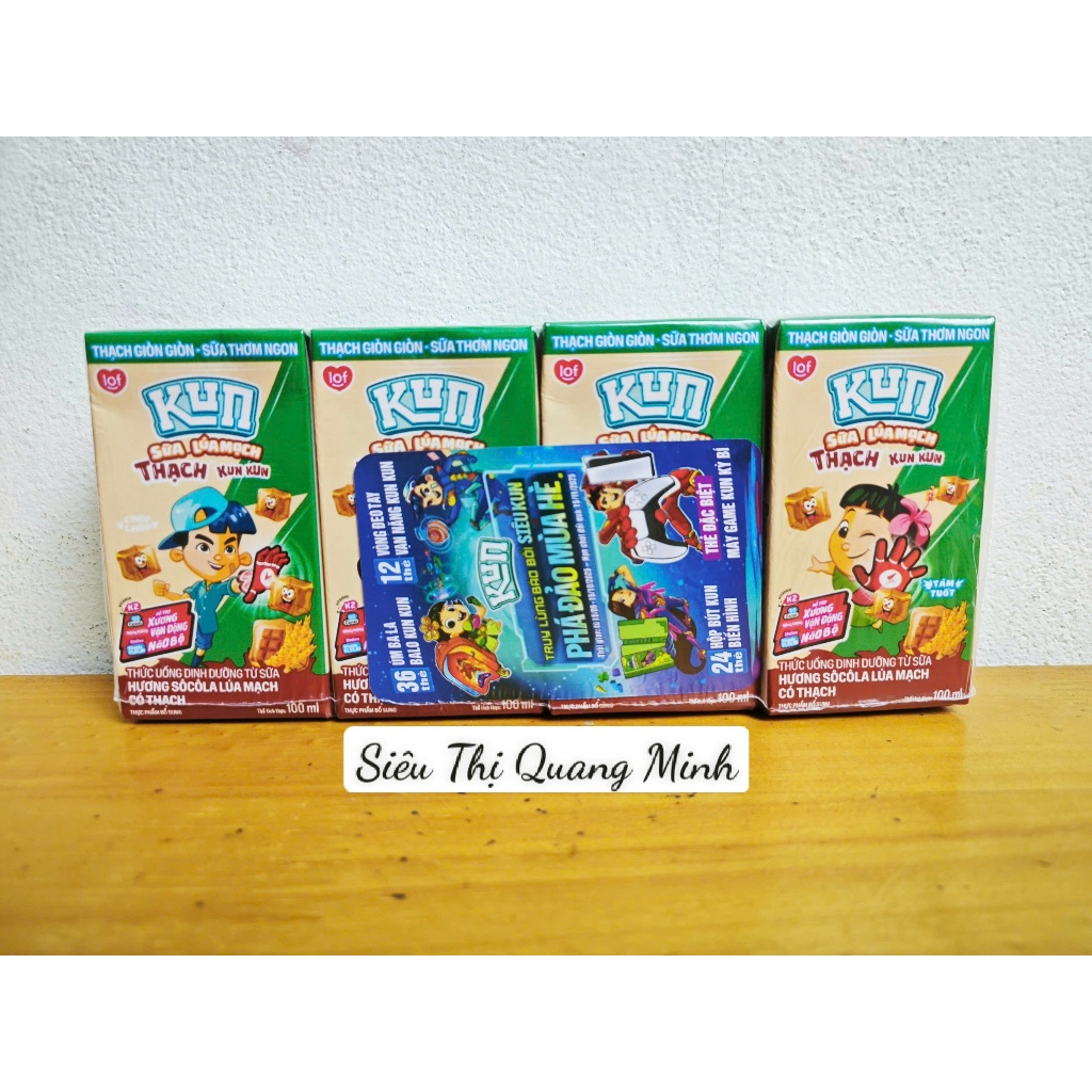 Lốc Sữa Socola Lúa Mạch Có Thạch Lof Kun 4 Hộp x 110ml | Shopee Việt Nam