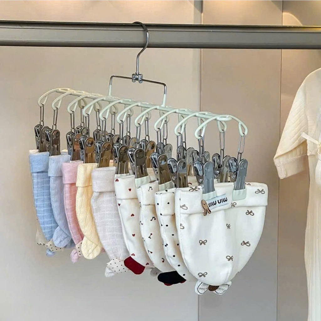Móc treo quần áo 20 kẹp chống trượt size 37cm