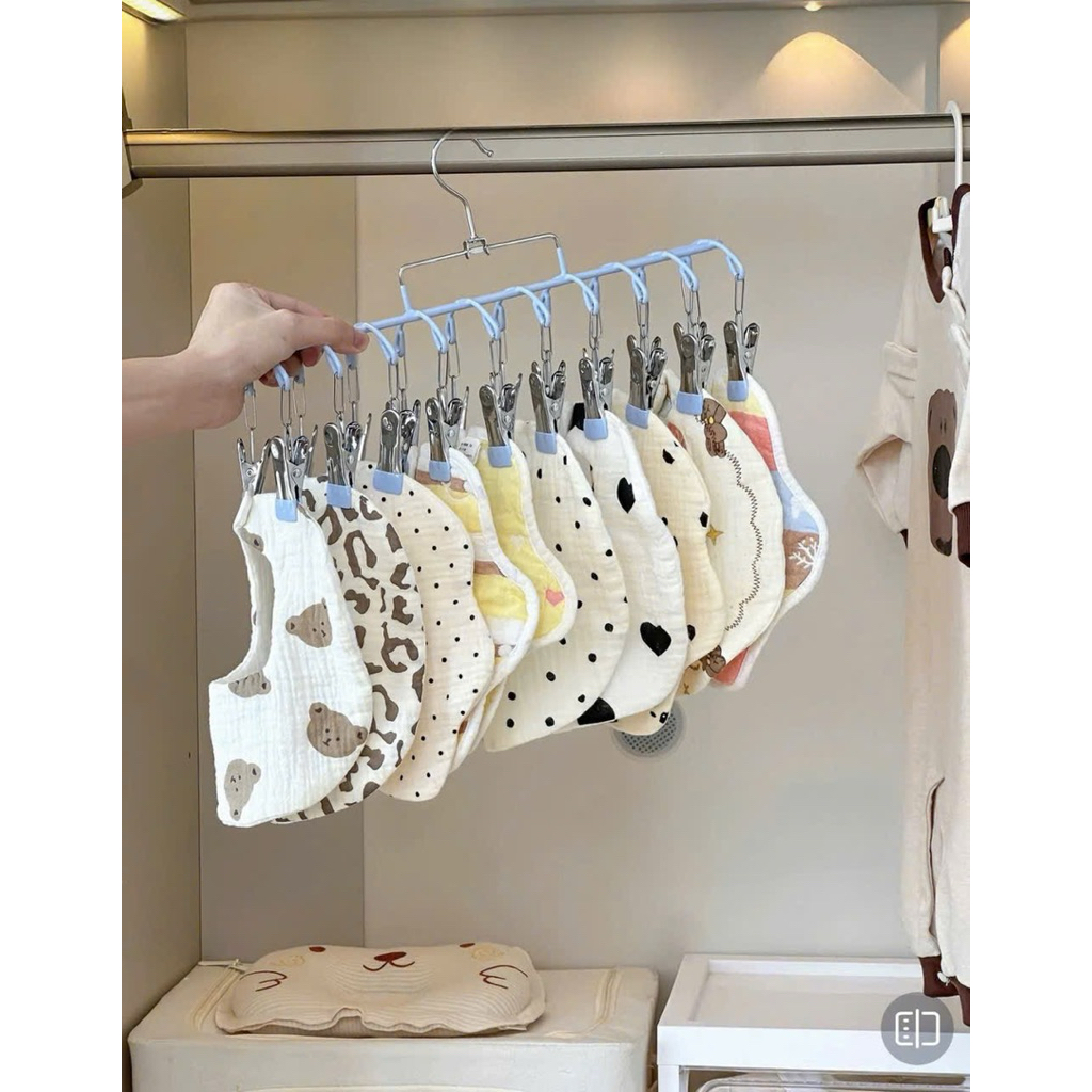 Móc treo quần áo 20 kẹp chống trượt size 37cm