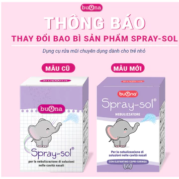 Buona Spray - Sol Buona Dụng Cụ Xịt Rửa Mũi Chuyên Dụng Cho Trẻ Em - Hàng chính hãng