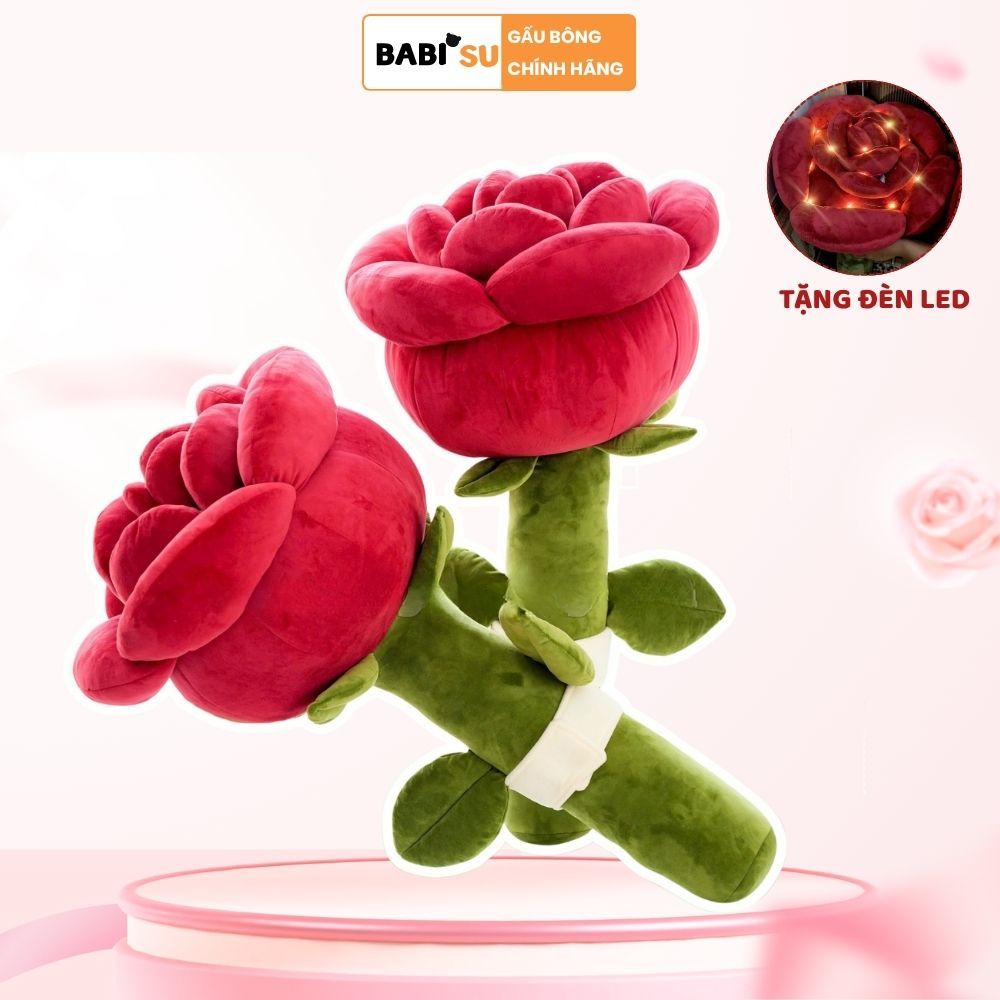 Gấu bông hoa hồng kích thước 65Cm làm quà tặng cho bạn gái, người yêu dịp sinh nhật, ngày lễ valentine