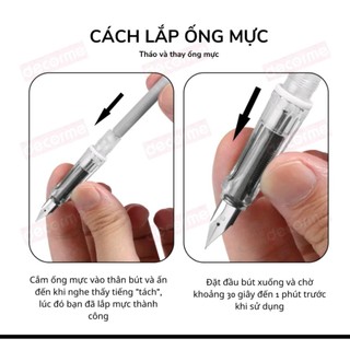 Bút mực cánh diều 204 ngòi mài nét thanh đậm siêu bền siêu nhẹ