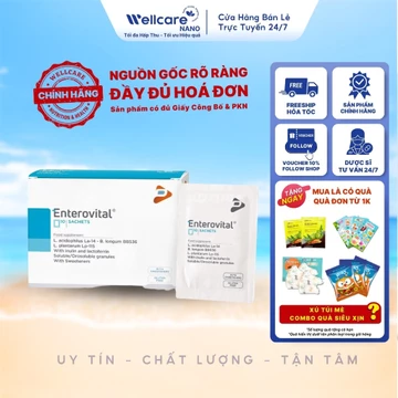 ENTEROVITAL MEN VI SINH - Hộp 10 gói, men vi sinh giảm rối loạn tiêu hoá,hỗ trợ cân bằng hệ vi sinh