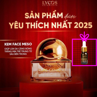 Kem Face Meso Tế Bào Gốc Lycos 20g – Sáng Mịn, Bật Tone & Phục Hồi Da – Tặng 1 Serum Cốt Hoa