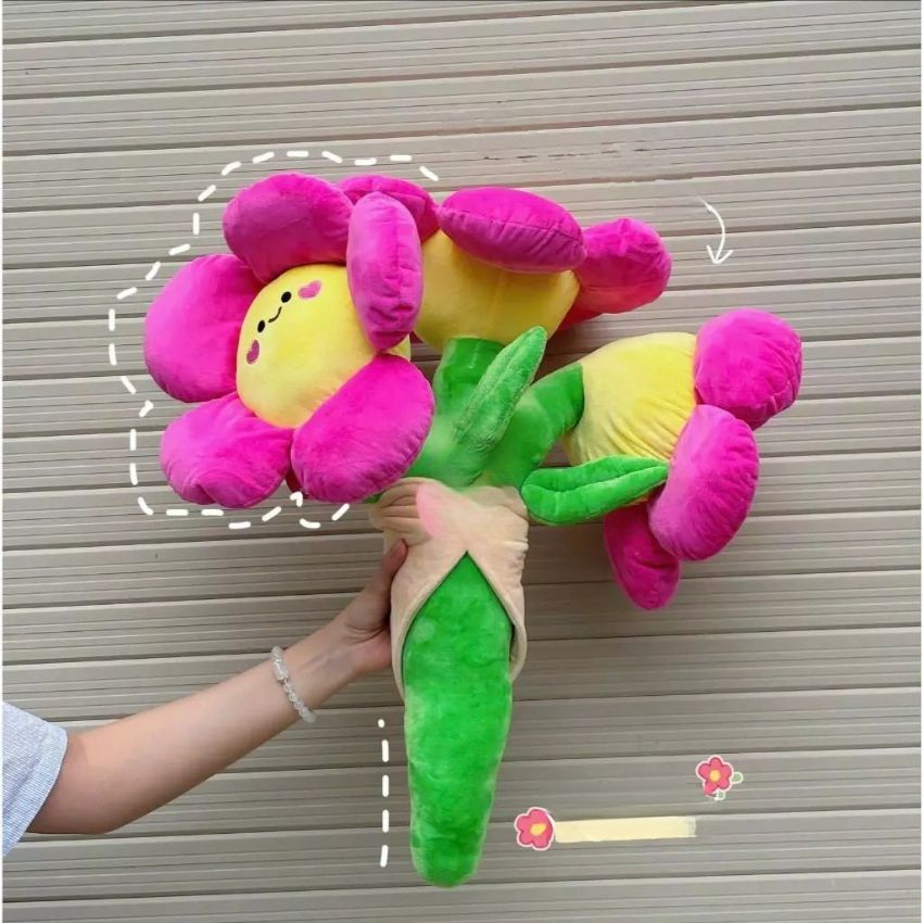 Gấu bông chậu hoa