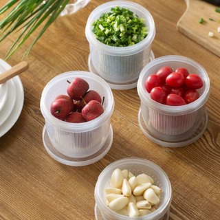 Combo 2 Hộp Đựng Hành Tỏi Gừng Ớt Tách Nước Để Tủ Lạnh, Hộp Bảo Quản Thực Phẩm Nắp Kín Ngăn Mùi