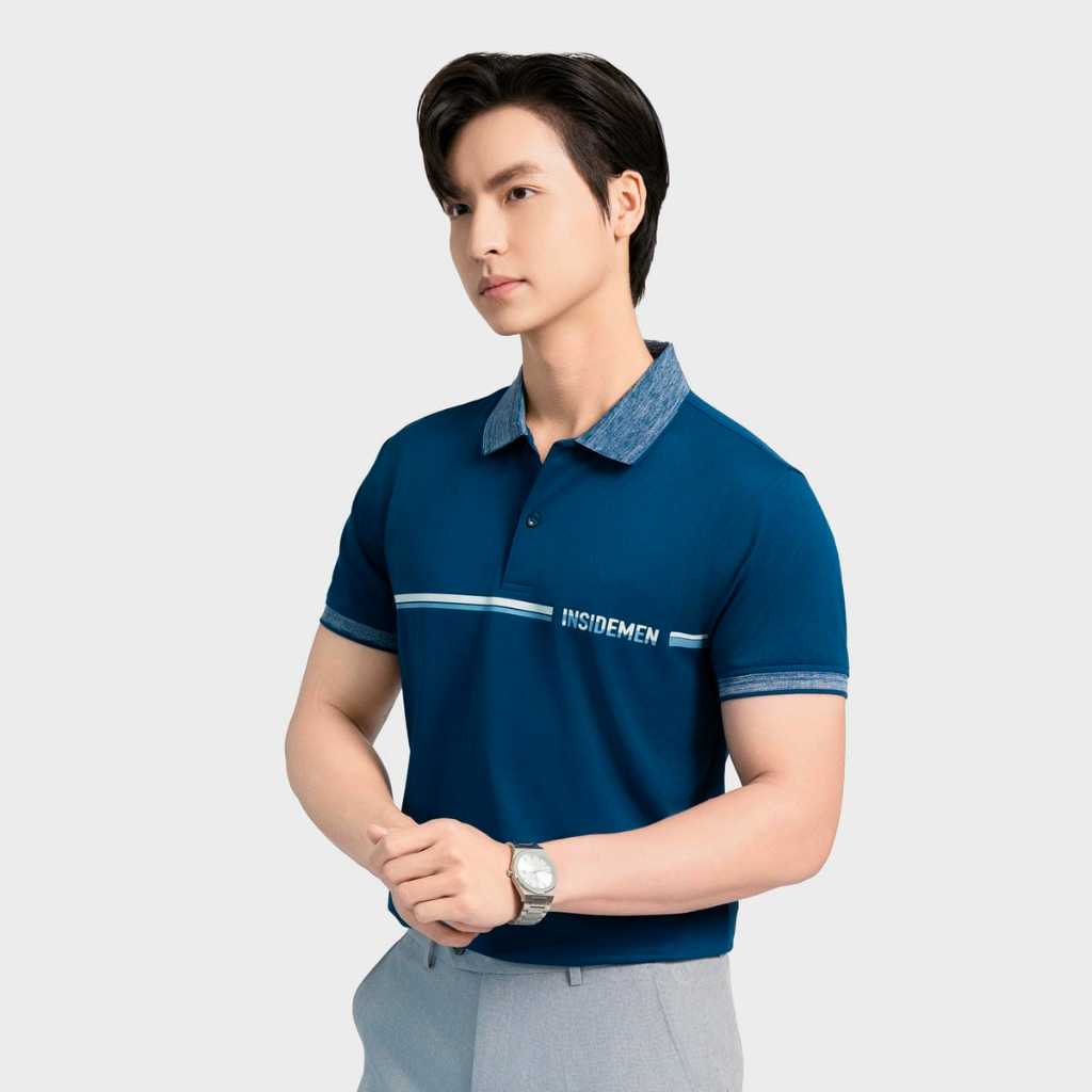 INSIDEMEN Áo Polo Nam Slim Fit Phong cách thanh lịch trẻ trung nhiều màu IPS130AS2