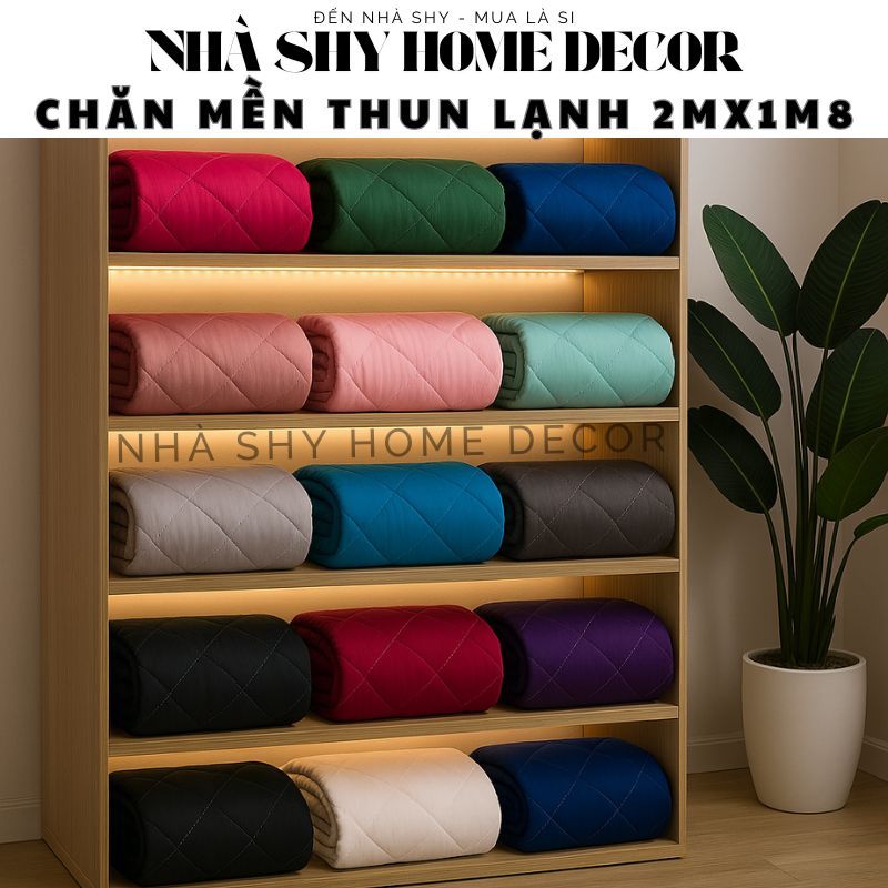 Chăn Mền Thun Hàn Chần Bông Dày Dặn Hàng Đẹp Loại Cao Cấp Size 2mx1m8 - Nhà Shy Home Decor