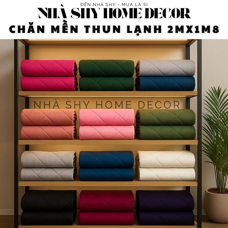 Chăn Mền Thun Hàn Chần Bông Dày Dặn Hàng Đẹp Loại Cao Cấp Size 2mx1m8 - Nhà Shy Home Decor