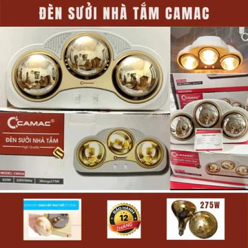 Đèn sưởi nhà tắm chống chói, đèn sưởi phòng tắm 3 bóng đui sứ cao cấp sưởi ấm siêu nhanh bảo hành 12 tháng