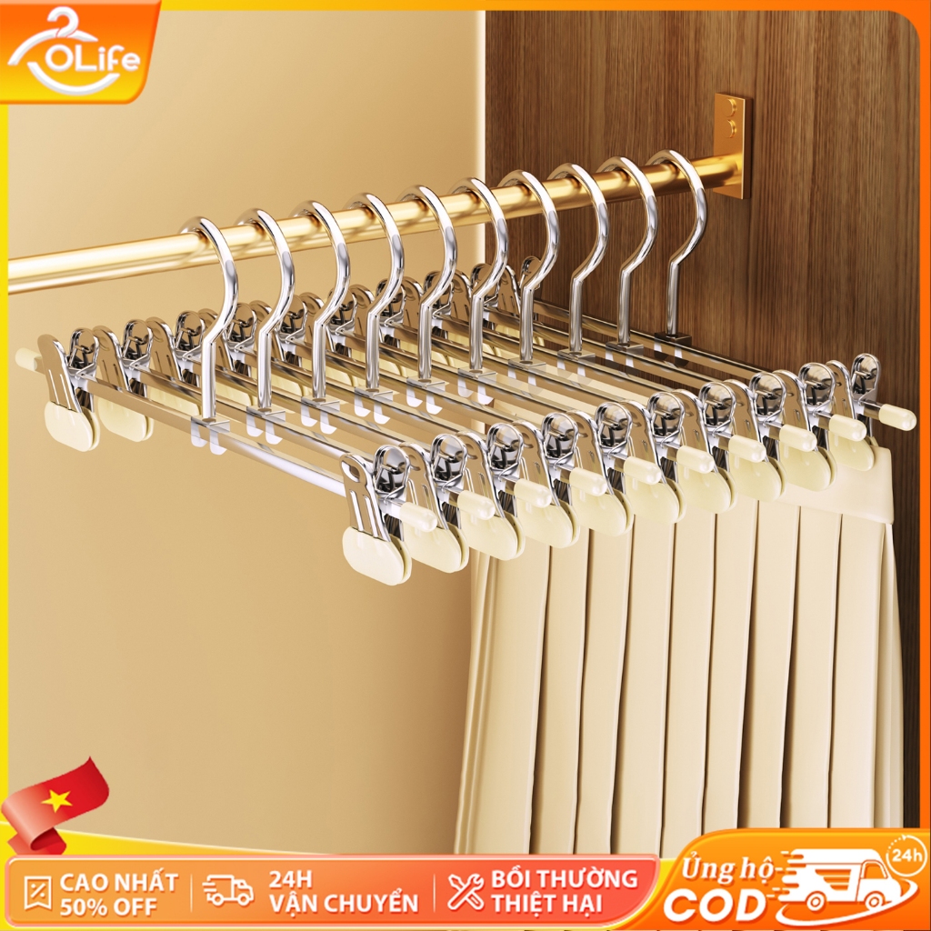 𝐎𝐥𝐢𝐟𝐞 Móc Áo Cấu trúc dày Treo Áo Dùng cho cả khô và ướt Đồ móc phơi đồ Có thể trượt điều chỉnh loại chống trượt