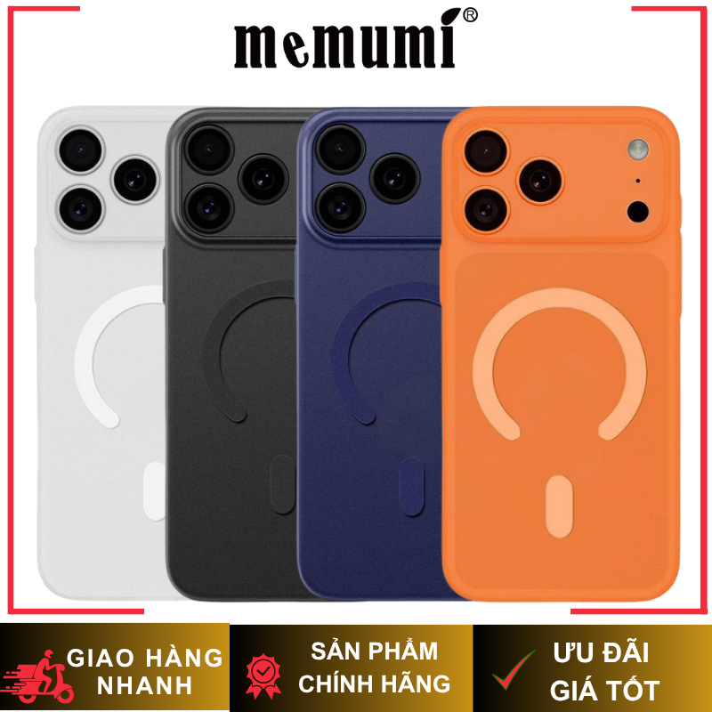 [ Siêu Mỏng ] Ốp Lưng Siêu Mỏng Nhẹ Memumi 0,33mm Tích Sạc Từ Tính Tiện Lợi cho iP 17 Series