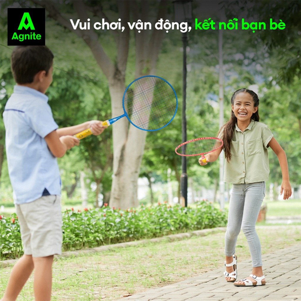 [Tặng quấn vợt] Bộ 2 vợt cầu lông trẻ em,học sinh cao cấp AGNITE chính hãng, nhẹ, bền, đẹp