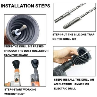 Ống Thu Bụi Khi Khoan Silicon Cao Cấp – Chống Bắn Bụi, Giữ Sạch, Phù Hợp Mọi Máy Khoan