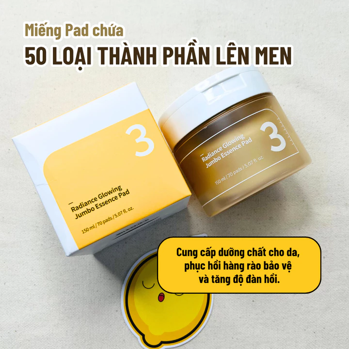 (Nhập Khẩu) Toner/ Toner Pad Dưỡng Sáng, Căng Bóng Da Numbuzin No.3 Super Glowing Essence Toner/ Toner
