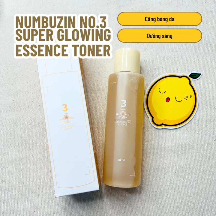 (Nhập Khẩu) Toner/ Toner Pad Dưỡng Sáng, Căng Bóng Da Numbuzin No.3 Super Glowing Essence Toner/ Toner