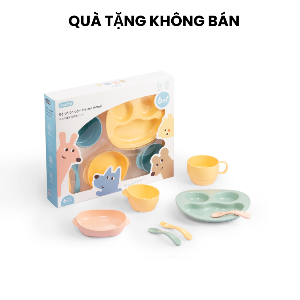 [QUÀ TẶNG KHÔNG BÁN] Bộ đồ ăn dặm trẻ em Amori