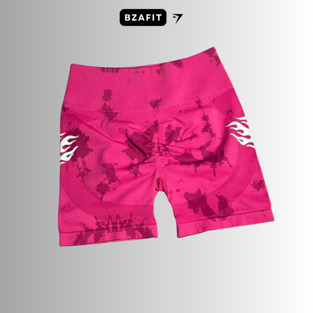 Quần short đùi loang hoa,Quần tập gym,yoga chất dệt 10% dày dặn cao cấp GB129