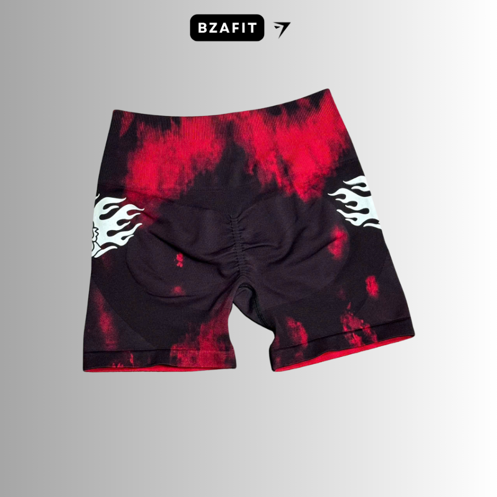 Quần short đùi loang hoa,Quần tập gym,yoga chất dệt 10% dày dặn cao cấp GB129