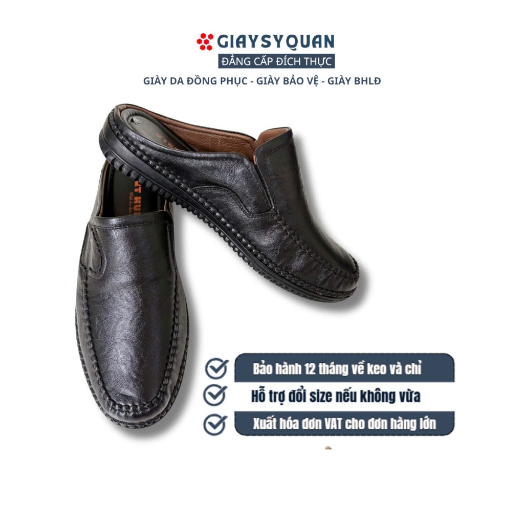 Giày Sục Nam Da Thật 100% Mềm Mại, Bảo hành 12 tháng