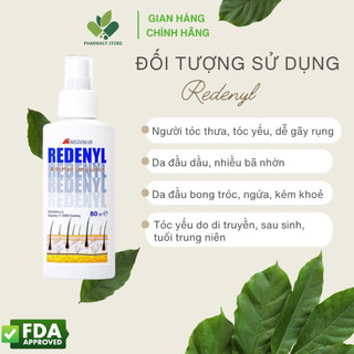 REDENYL LOTION - Xịt dưỡng tóc, Giảm gãy rụng, Hỗ trợ Mọc tóc - Châu Âu