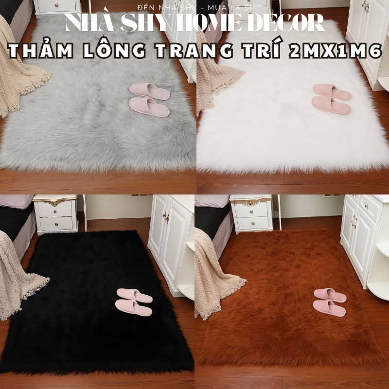 Thảm Lông Chụp Ảnh Size Lớn - Thảm Trang Trí Size 1m6x2m - Nhà Shy Home Decor