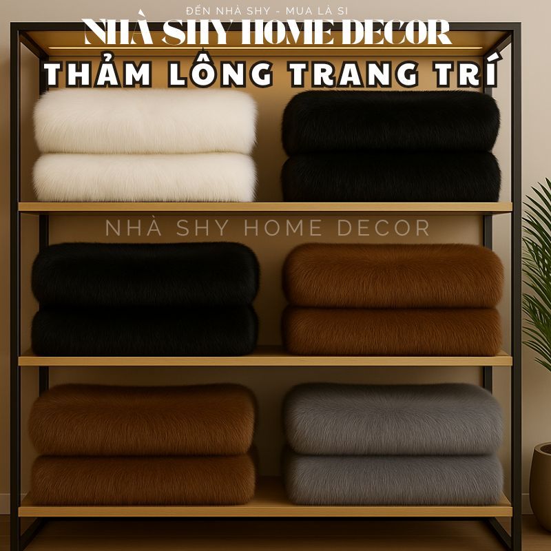 Thảm Lông Trải Trang Trí Ghế - Lông Tơ Nhiễn Loại Cao Cấp - Nhiều Size - Nhà Shy Home Decor