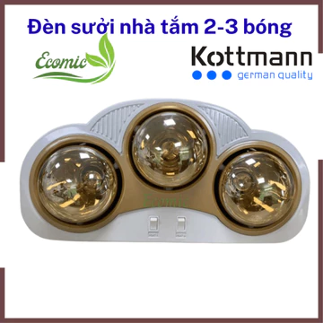 Đèn sưởi nhà tắm 2,3 bóng , đèn sưởi nhà tắm kottmann , đèn sưởi nhà tắm