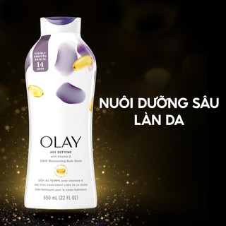 Sữa tắm Olay Age Defying Body Wash Vitamin E (650ml/975ml)