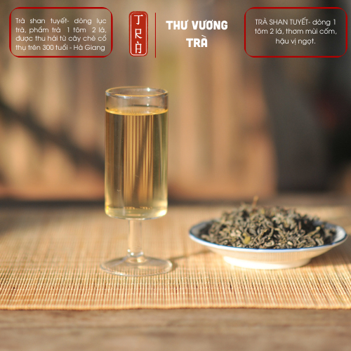 Trà Shan Nõn - Phẩm trà 1 tôm 1 lá giống cây trà shan tuyết cổ thụ đóng túi ziper 100gr