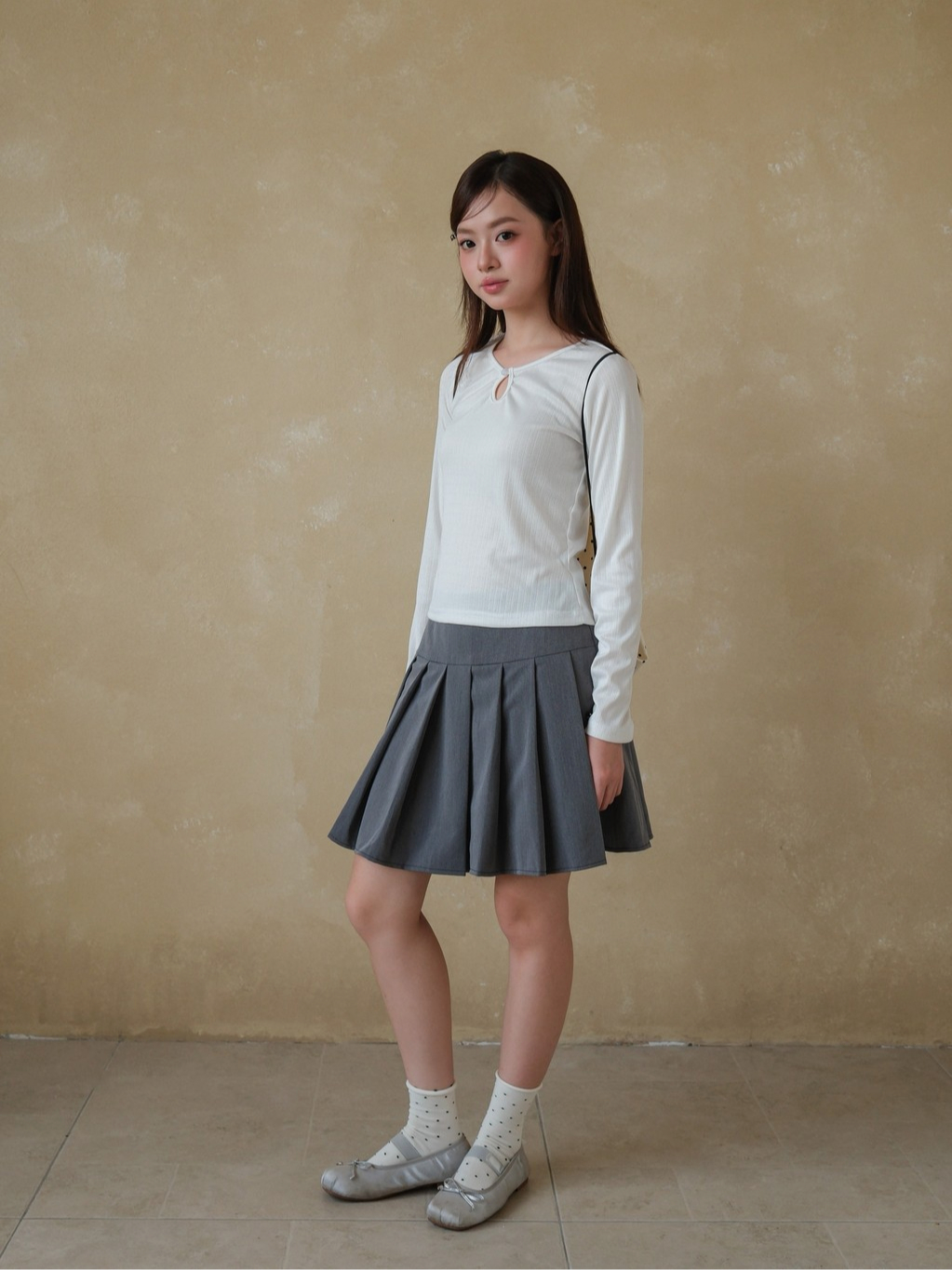 Chân váy xếp ly bản to SONNA HI - mềm, ít nhăn, cạp vừa - WIDE PLEATED MINI SKIRT