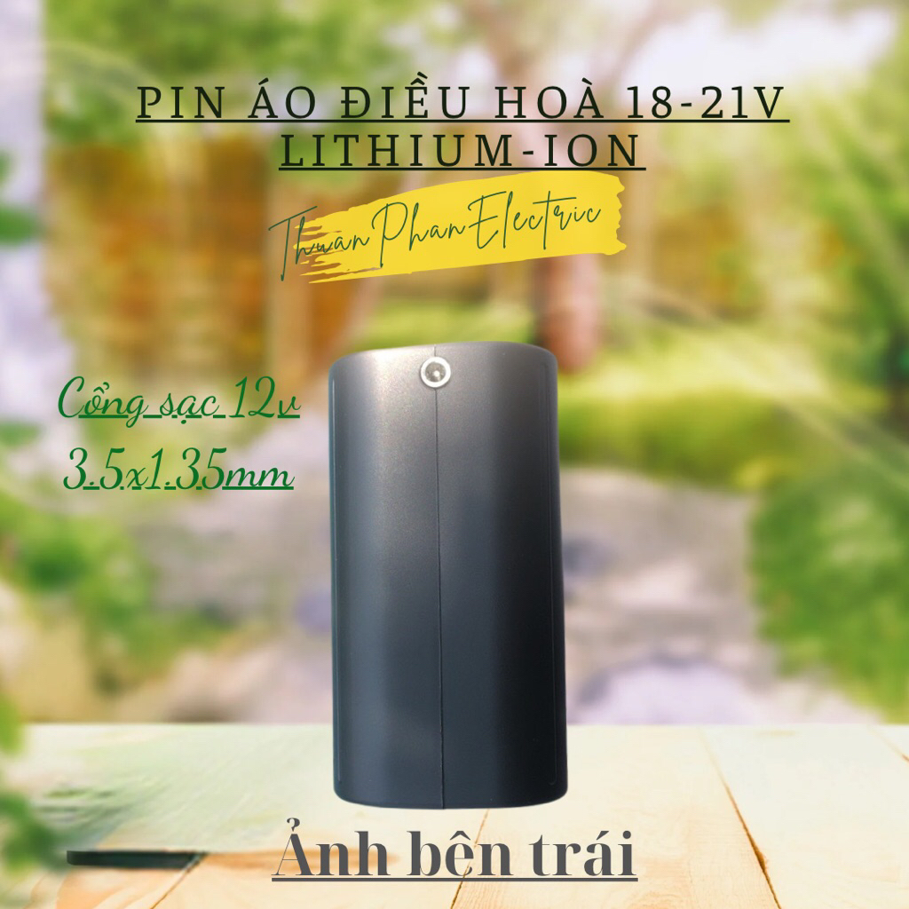 Pin áo điều hoà siêu bão 18-21v, Chạy 15-20H, Đóng 6cell 21700samsung48x chính hãng độ bền >5 năm