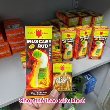 COMBO 1 DẦU XOA CƠ BẮP MUSCULAR BALM 20GR VÀ 1 DẦU XOA BÓP CON Ó MUSCLE RUB 85ML HÀNG NHẬP KHẨU DATE XA 5 NĂM