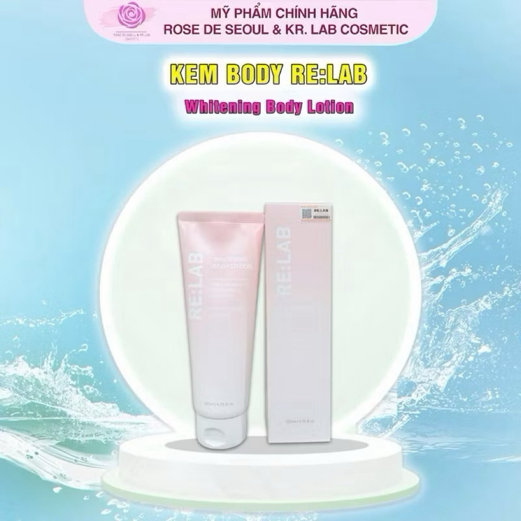 Kem body Re:lab whitening body lotion 200ml - hạn 2028 Hàn Quốc kem body relab  IS80