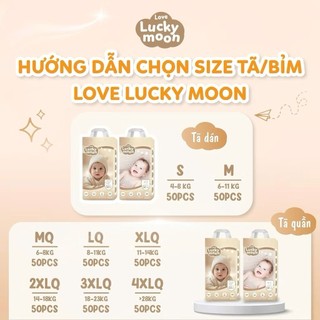 Tã bỉm quần dán LUCKY MOON siêu mỏng mềm mại, thấm hút tốt đủ size