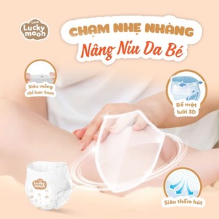 Tã bỉm quần dán LUCKY MOON siêu mỏng mềm mại, thấm hút tốt đủ size