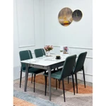 Bàn Ăn Chân Côn Mở Rộng T90, Mặt Đá Ceramic, Chân Sắt Có Bếp Từ, Hàng Nhập Khẩu, Chung cư. TC55 — ảnh 6