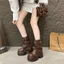 Giày Bốt Martin Đế Dày 9,5cm Dành Cho Nữ, Phong Cách Anh, Kiểu Dáng Mới Thu 2025