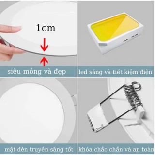 Đèn LED Âm Trần Siêu Mỏng Vỏ Nhôm 9W-12W-18W-24W Chống Côn Trùng Bảo Hành 2 Năm Tiết Kiệm Điện