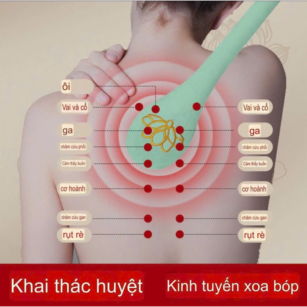 Gậy đấm lưng massage toàn thân giảm mỏi cơ - Dụng cụ gõ lưng